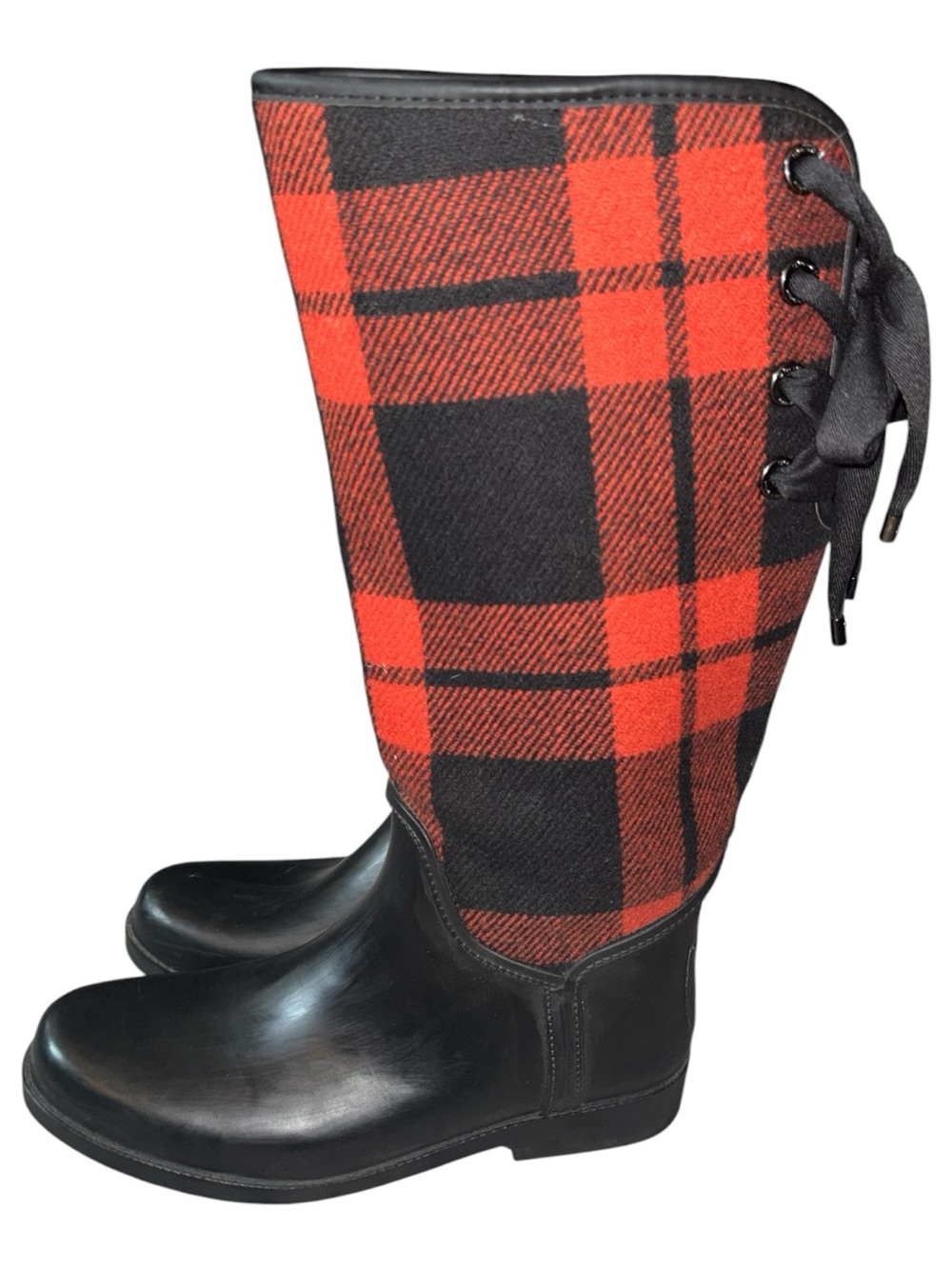 COACH Tristee Boots Buffalo Plaid SZ 10